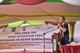 Deklarasi Desa ODF (Open Defication Free) di Desa Tanjung Hulu Kecamatan Sepauk Tahun 2019